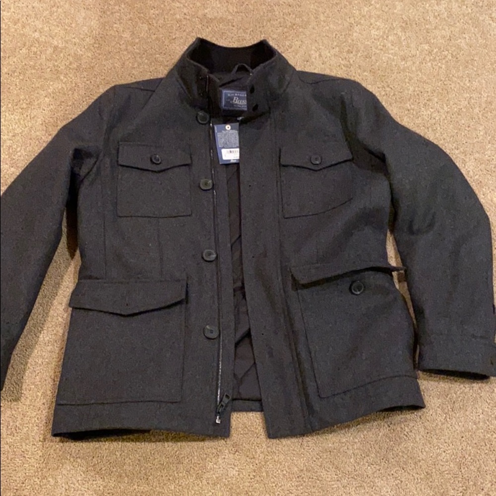 Bass Grey Wool Polyester Coat.  Used once.